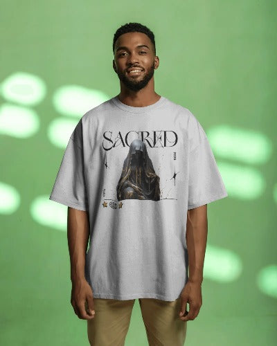 “SACRED” Oversized Graphic T-Shirt
