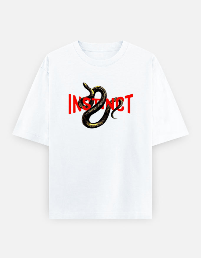 Instinct Snake Graphic Oversized T-Shirt