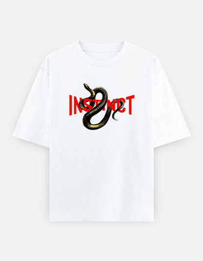 Instinct Snake Graphic Oversized T-Shirt
