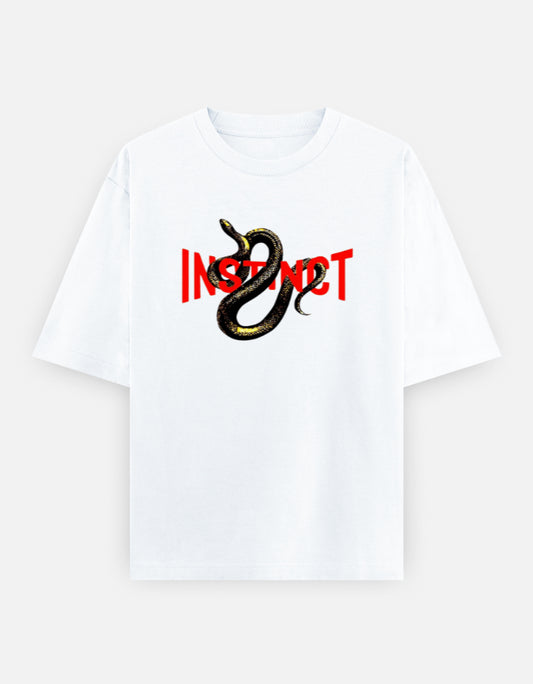 Instinct Snake Graphic Oversized T-Shirt